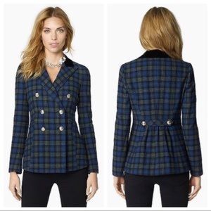 Juicy Couture Celtic Green Tartan Wool Jacket NWT